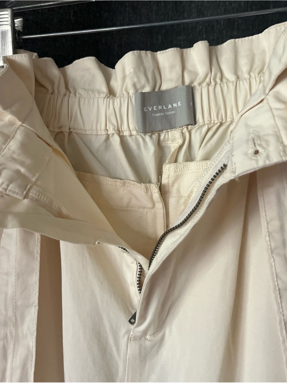 Everlane Cream Paperbag Waist Trousers with Tie Belt - Picture 10 of 10